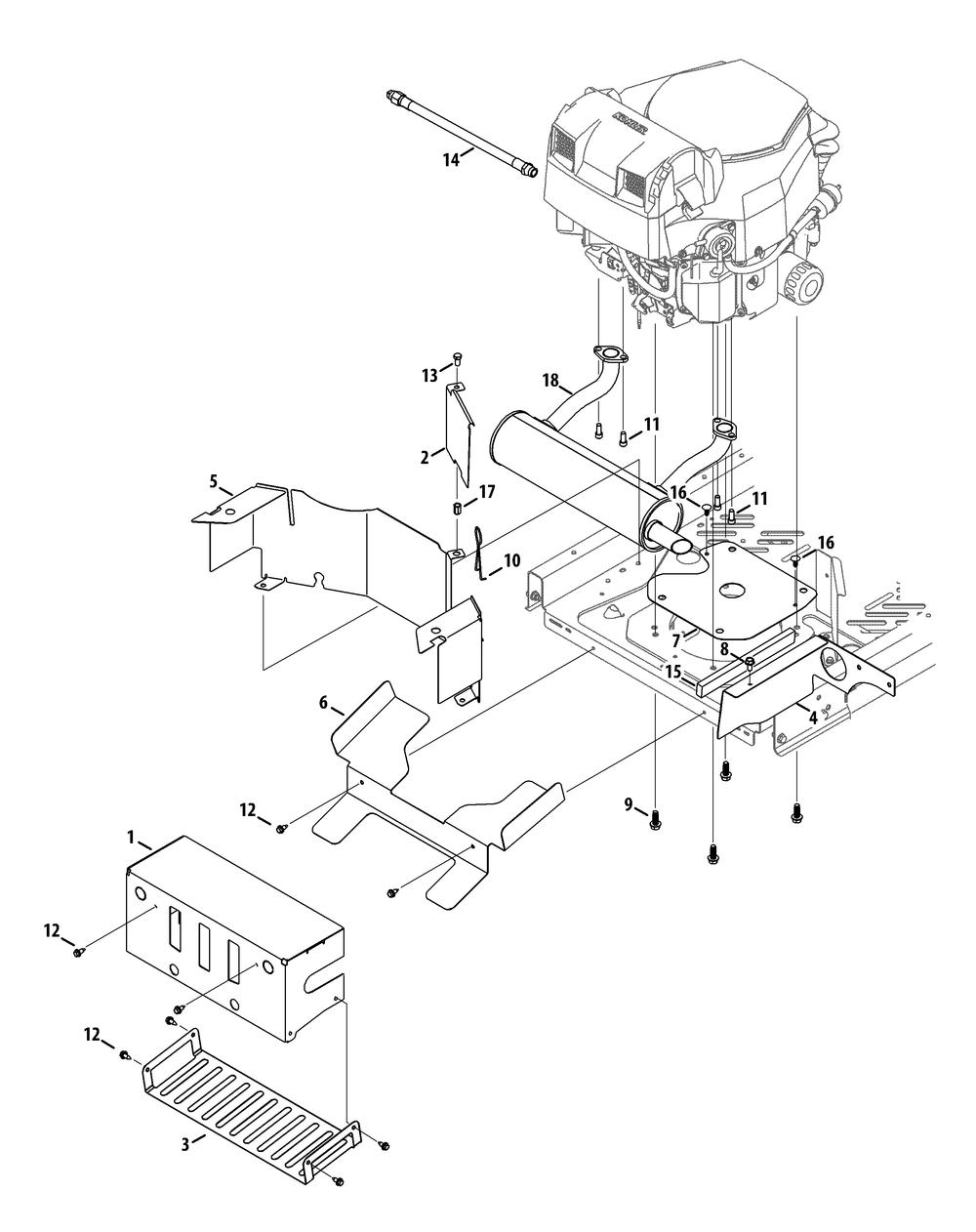 Engine Accessories (Kohler Confidant) Diagram and Parts List for Z-FORCELZ48 (53ATDAGB-53ATDAGB050)(2015) Cub Cadet Lawn Tractor